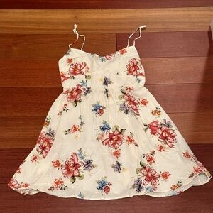 White floral mini dress from Zara